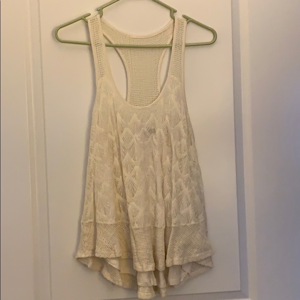 Anthropologie Heartloom Ruffled Racerback Tank - Picture 2 of 5